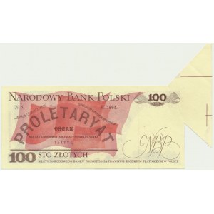 100 złotych 1976 - EH - DESTRUKT - motylek