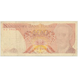 100 złotych 1982 - KD - destrukt bez głównego rysunku