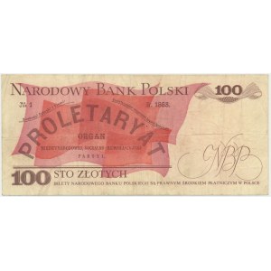 100 złotych 1982 - KD - destrukt bez głównego rysunku