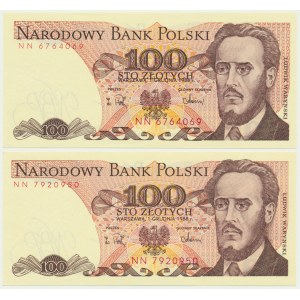 100 złotych 1988 - NN - destrukt - przesunięcie daty