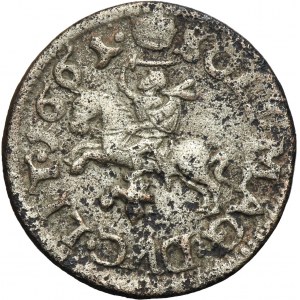 John II Casimir, Schilling Ujazdów 1661 - RARE, SILVERED