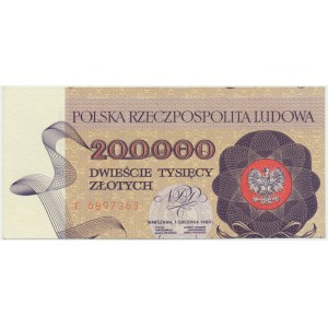 200.000 złotych 1989 - F - DESTRUKT - BŁĄD CIĘCIA