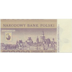 200.000 złotych 1989 - F - DESTRUKT - BŁĄD CIĘCIA