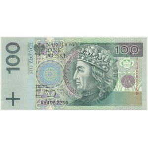 100 złotych 1994 - AV - DESTRUKT - BRAK ZŁOTEJ ROZETY
