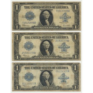 USA, Certificat en argent, $1 1923 - Speelman &amp; White (3 pièces).