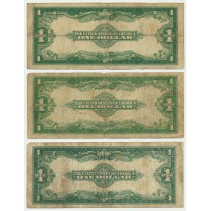USA, Certificat en argent, $1 1923 - Speelman &amp; White (3 pièces).