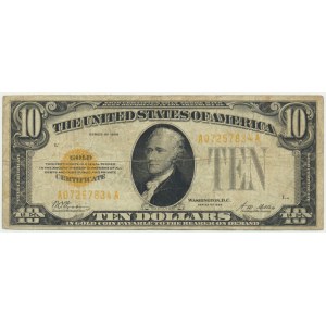 États-Unis, Certificat en or, 10 $ 1928 - Woods &amp; Mellon -