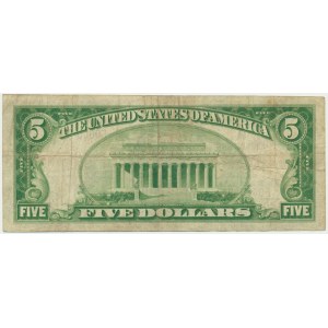 USA, Phoque brun, Andes, New York, $5 1929