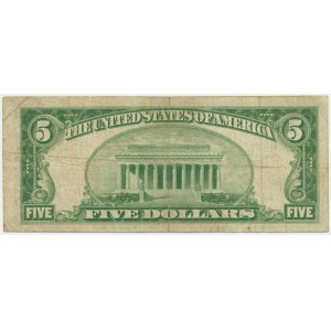 USA, Brown Seal, Chickasha, Oklahoma, 5 Dollars 1929