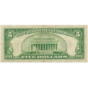 USA, Red Seal, 5 Dollars 1928 - Julian & Morgenthau -