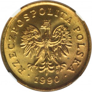5 groszy 1990 - NGC MS65