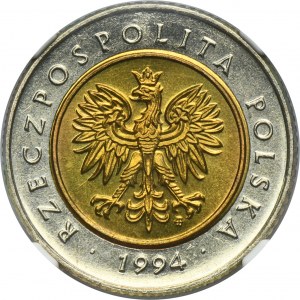 5 złotych 1994 - NGC MS65