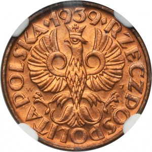 2 grosze 1939 - NGC MS65 RB