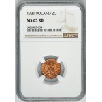 2 grosze 1939 - NGC MS65 RB