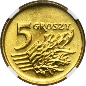 5 groszy 1993 - NGC MS66