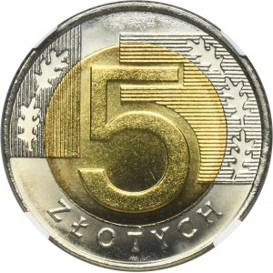 5 złotych 2008 - NGC MS67