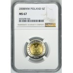 5 złotych 2008 - NGC MS67