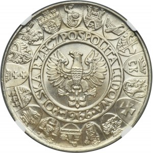 100 złotych 1966 Mieszko i Dąbrówka - NGC MS65