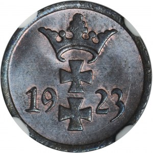 Free City of Danzig, 1 pfennig 1923 - NGC MS65 BN