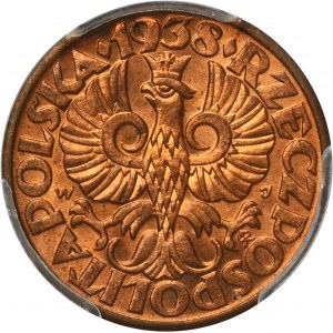 5 groszy 1938 - PCGS MS65 RD