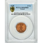 5 groszy 1938 - PCGS MS65 RD