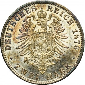 Germany, Kingdom of Prussia Wilhelm I, 2 Mark Berlin 1876 A