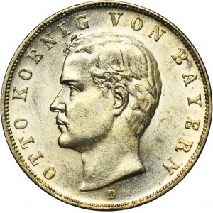 Germany, Bavaria, Otto, 3 Mark Munich 1912 D