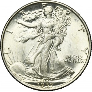 USA, 1/2 Dollar Philadelphia 1937 - Liberty