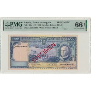 Angola, 1000 Escudos 1970 - SPECIMEN - PMG 66 EPQ