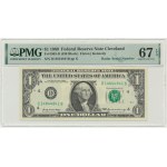 USA, 1 Dollar 1969 - Cleveland - Elston & Kennedy - radar serial number - PMG 67 EPQ