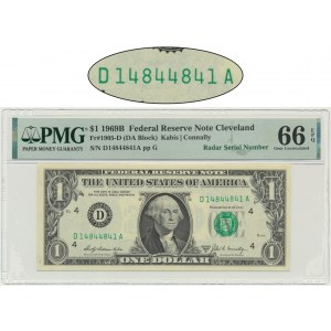 USA, 1 Dollar 1969 - Cleveland - Kabis & Connally - radar serial number - PMG 66 EPQ