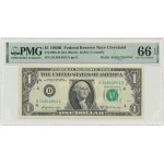 USA, 1 Dollar 1969 - Cleveland - Kabis & Connally - radar serial number - PMG 66 EPQ