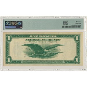 USA, FRBN Dallas, 1 Dollar 1918 - Elliott & Burke & Lawder & Van Zandt - PMG 35