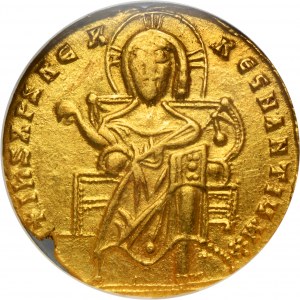 Byzantine Empire, Constantine VII Porphyrogenitus, Romanus I and Christopher Lekapenos, Solidus - GCN AU53