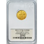 Byzantine Empire, Constantine VII Porphyrogenitus, Romanus I and Christopher Lekapenos, Solidus - GCN AU53