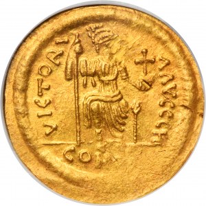 Byzantine Empire, Justin II, Solidus - GCN AU50