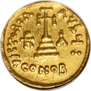 Byzantine Empire, Heraclius, Heraclius Constantine and Heroclanas, Solidus - GCN AU50