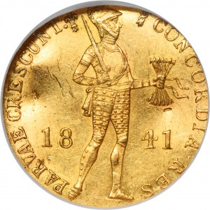Netherlands, Utrecht, Wilhelm II, Ducat 1841 - GCN XF45