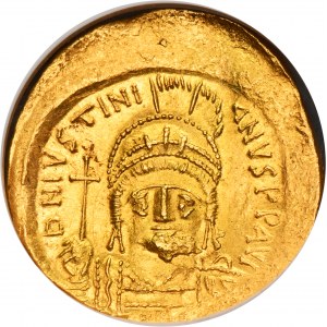 Byzantine Empire, Justinian I, Solidus - GCN MS63
