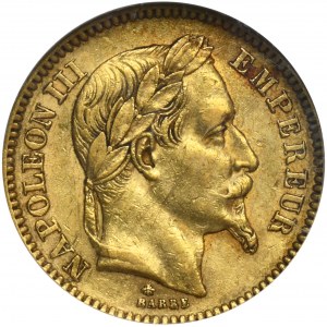 France, Napoleon III, 20 Francs Paris 1863 A - GCN XF45