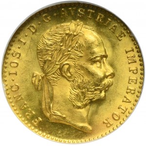 Austria, Franz Joseph I, Ducat Wien 1915 - RESTRIKE - GCN MS65