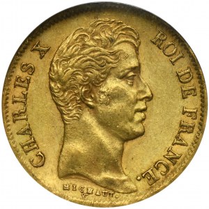 France, Charles X, 40 Francs Paris 1830 A - GCN AU55
