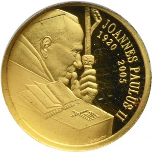 Cook Islands, Elizabeth II, 10 Dollars 2005 - John Paul II - GCN PR70