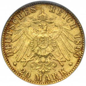 Germany, City of Hamburg, 20 Mark 1899 J - GCN XF40