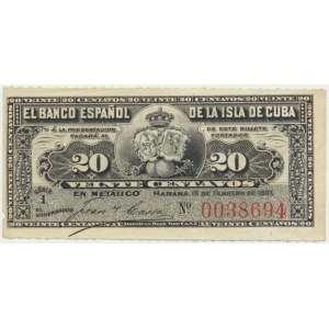 Cuba, 20 Centavos 1897