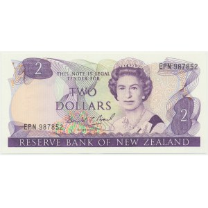 New Zealand, 2 Dollars (1989-92) - signature Brash