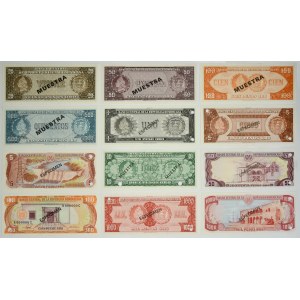 Dominicana, set specimen 1-1.000 pesos (1964) (12 pcs.)