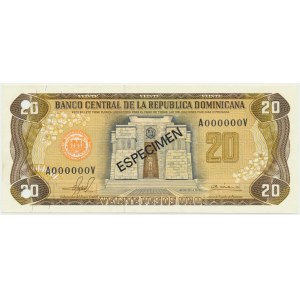 Dominican Republic, 20 Pesos Oro (1981) - SPECIMEN -
