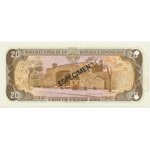 Dominican Republic, 20 Pesos Oro (1981) - SPECIMEN -