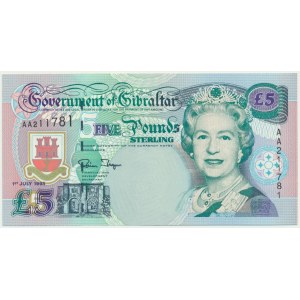 Gibraltar, 5 Pounds 1995